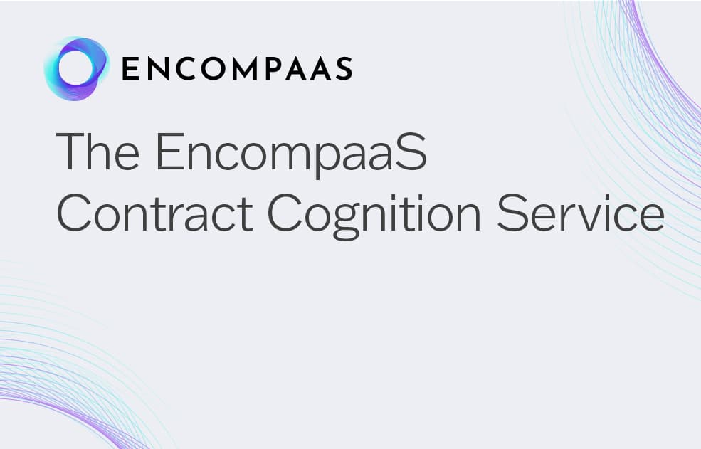 The EncompaaS contract cognition service